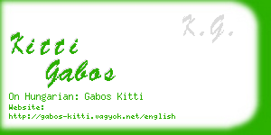 kitti gabos business card